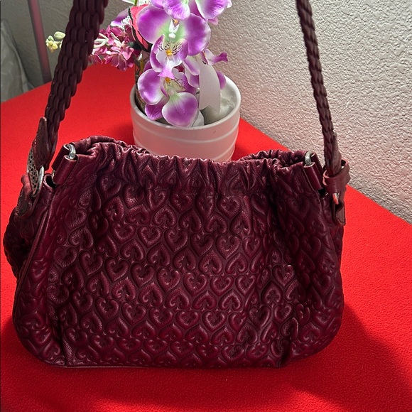 Brighton Leather Elegant Burgundy Shoulder Bag - Picture 4 of 16